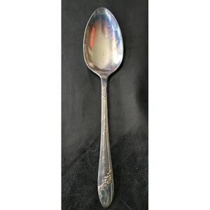 1 Vintage Oneida Community Tudor Queen Bess II Silver Plate 1946 Serving Spoon